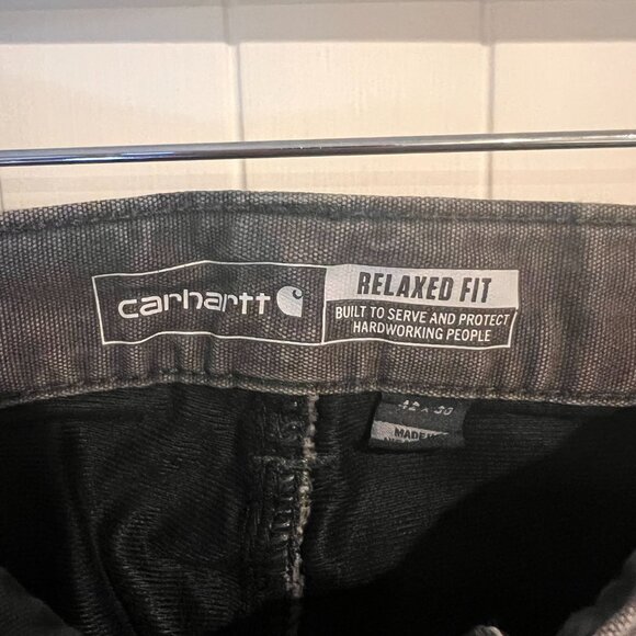 Carhartt Grey Rugged Flex Relaxed Fit Flannel-Lined Utility Work Pant Size 42x30 - Picture 6 of 9